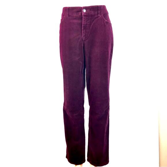 Chaps Traditional Preppy Maroon Burgundy Corduroy Pants Classic Jeans Styling - Picture 16 of 16